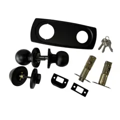 KUTZ - Set cerradura acceso negra + cerrojo + escudo