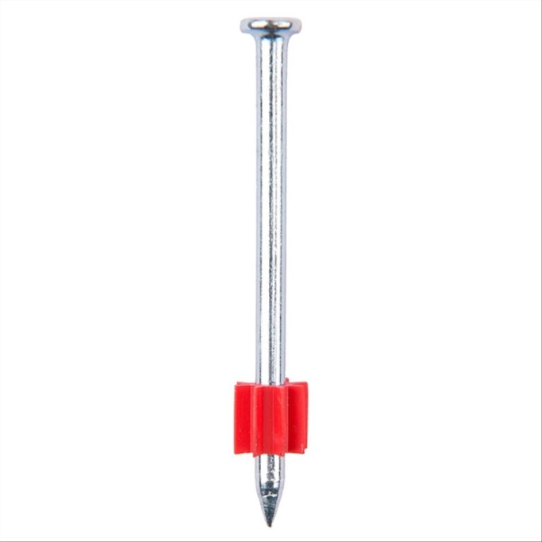 Clavo tipo hilti 3,7x2,1/2" golilla plastica 100uds