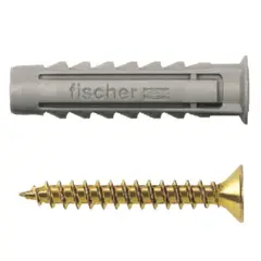 FISCHER - Tarugo Nylon SX8mm + Tornillo 5x45mm 60 unidades
