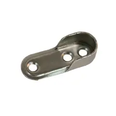 KUTZ - Soporte barra ovalada cromado 2 unds