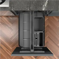 KUTZ - Cesta extraible cierre suave multiuso para muebles 35cm antracita