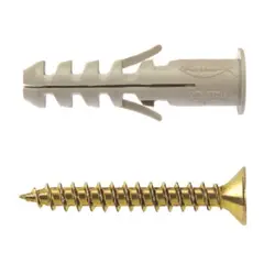 FISCHER - Tarugo Nylon SA5mm + Tornillos 3.5x30mm 4 unidades