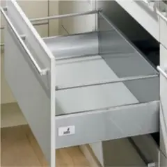 HETTICH - Cajón alto extracción total con cierre suave plata 470 mm Innotech