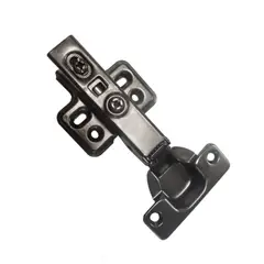 KUTZ - Bisagra recta 35mm cierre suave / tornillos / clip 2 unidades negra
