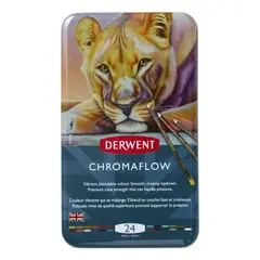DERWENT - Set de Lápices de Colores 24 Colores – Alta Pigmentación y Textura Suave