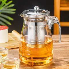 GENERICO - Tetera Vidrio Acero Inoxidable 750ml con Infusor
