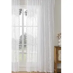 OKAY - Cortinas De Visillo Encaje Con Diseno Hoja 140220cm 2paños