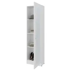 TUHOME - Closet Praga 1 Puerta Con Espejo Blanco 1801X491X302 Cm