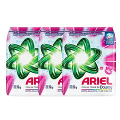 ARIEL - Pack X3 Detergente En Polvo Con Toque De Downy 700g