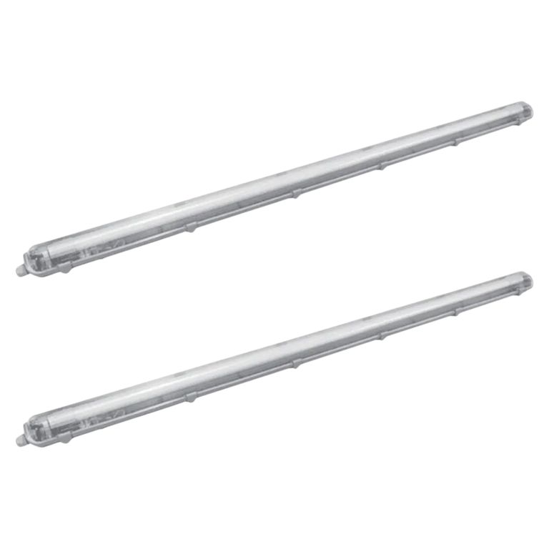 2 Canoas Estanco 120cm para 1 Tubo IP65, No Incluye Tubo