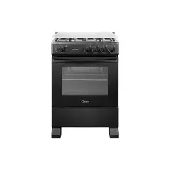 MIDEA - Cocina a Gas 4 Quemadores 24 pulgadas Negro MFO-MG24TCSSLBK