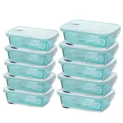 ALLEGRA - Set 10 Contenedores Tapers Hermeticos Rectangular