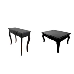 MUEBLES NATIVA - Combo Mesa de centro y Arrimo Normando Negro