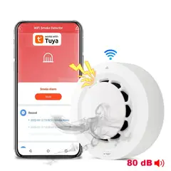GENERICO - Sensor detector de humo wifi alarma contra incendios aplicacion tuya