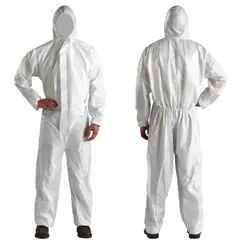 GENERICO - BUZO DESECHABLE 10 UNID COVERALL BLACK WOLF XXL BLANCO