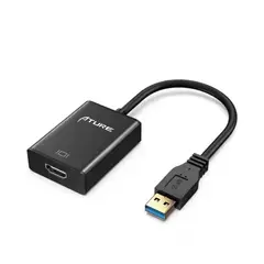 ATURE - Usb 3.0 A Hdmi Hd 1080p 15cm Adaptador Usb A Hdmi Para Pc
