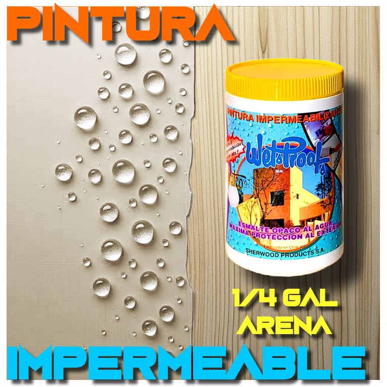 PINTURA IMPERMEABLE PROTECTOR PARA MADERA EXTERIOR ARENA WETCO 1-4 GAL