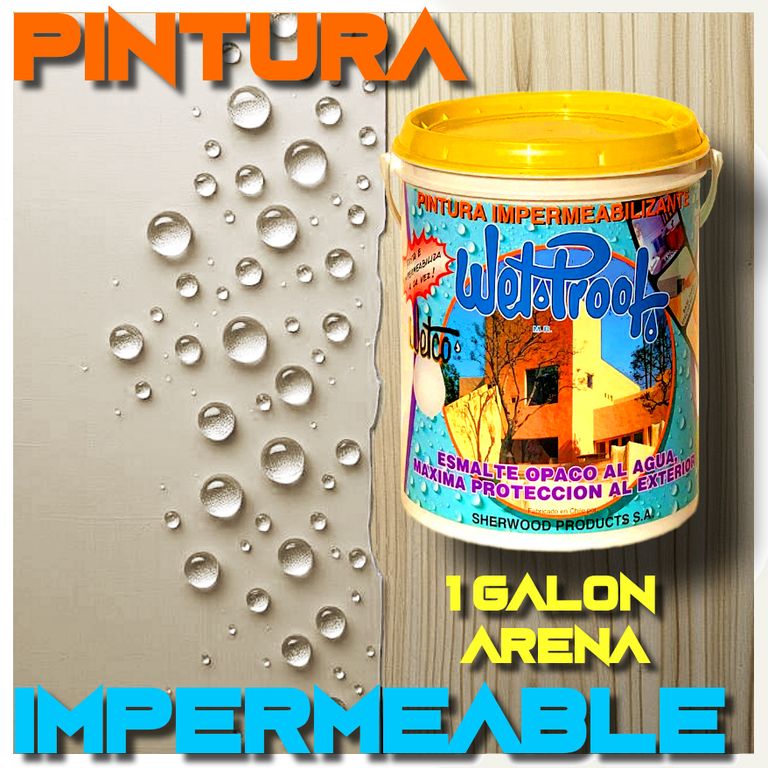 PINTURA IMPERMEABLE PROTECTOR PARA MADERA EXTERIOR ARENA WETCO® 1 GAL