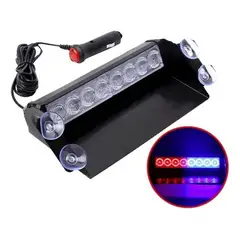 GENERICO - Baliza 12v Parabrisa Led Estroboscopica Azul Rojo