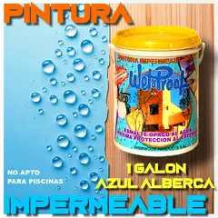 WETPROOF - PINTURA IMPERMEABLE PROTECTOR MADERA EXTERIOR AZUL ALBERCA WETCO® 1 GL