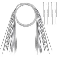 KUANGYE - Set De 11 Agujas De Tejer Circulares De Acero Inoxidable