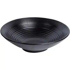 PUREPOWER - 6 Sets Bowls Melamina 9.6" Negro Texturizada Sopa, Ramen & Ensalada