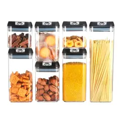 GENERICO - Set De 7 Contenedores Hermeticos De Plastico Cocina Despensa