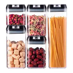 GENERICO - Set 5 Contenedores Hermeticos Frasco Organizador Alimentos
