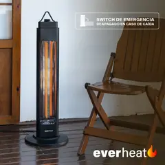 EVERHEAT - Estufa Eléctrica Calefactor Torre Oscilación 1200W Kiosclub