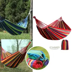 GENERICO - Hamaca Multicolor 200x150cm con Bolso + Cuerdas 100kg