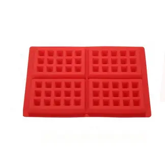 GENERICO - Molde De Silicona Para Waffles Rojo