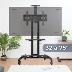 LINE - Soporte TV 32 a 75 Pulgadas 45Kg Soporte TV Portátil Con Ruedas