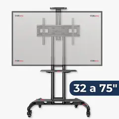 LINE - Soporte TV 32 a 75 Pulgadas 45Kg Soporte TV Portátil Con Ruedas