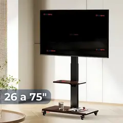 LINE - Soporte TV 26 a 75 Pulgadas 45Kg Soporte Premium Portátil Con Ruedas