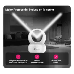 EZVIZ - Camara WiFi H6C PRO 3K 5MP IR10M Seguimiento Audio - Blanco