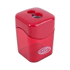 ADIX - Sacapunta Metálico Doble Contenedor Plástico Surtido