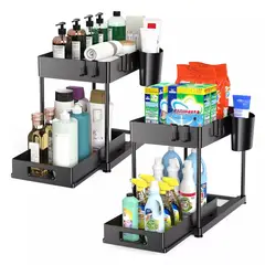 KINDA NICE - 2u Organizador Lavaplatos Bajo Extraíble Para Cocina Baño