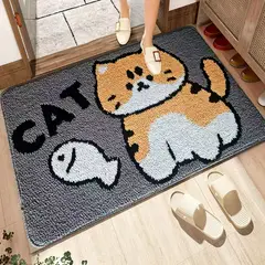 GENERICO - Tapete Decorativo para Entrada 50x80cm Diseño Mascotas