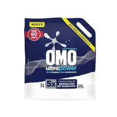 OMO - Detergente Liquido Ultra Power 3l Rinde 60 Lavados