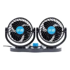 GENERICO - Ventilador De Automóvil Doble Turbo 12v 360º 2 Velocidades