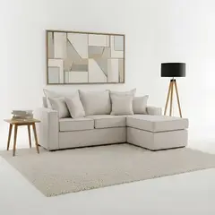 LIVINGYTERRAZAS CL - Sofá Reforzado L Intercambiable Homero Plus 210x155 Blanco Hueso