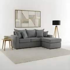 LIVINGYTERRAZAS CL - Sofá Reforzado L Intercambiable Homero Plus 210x155 Gris Medio