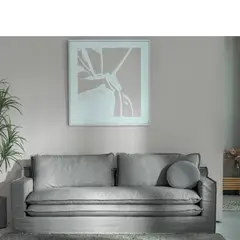 EPICADECO - SOFÁ 3 CUERPOS GERVASONI LINO GRIS