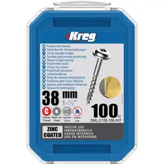 KREG - Tornillo De Zinc Para Orificio Oculto 1 1-2 100u