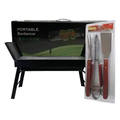 EKOL TACTICA MILITAR - Parrilla Portable Barbecue + Set De Utensilios Obsequio