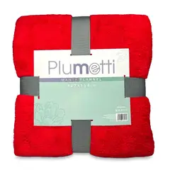 PLUMETTI - Manta Flannel Lisa 1 Plaza Unicolor Térmica