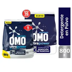 OMO - X2 Detergente Concentrado En Polvo Ultra Power 800g