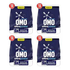 OMO - X4 Detergente Concentrado En Polvo Ultra Power 800g