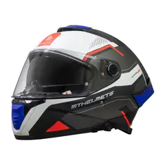 MT - Casco Para Moto Thunder 4 SV Jerk Azul Perla Mate + Pinlock