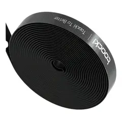 GENERICO - Cinta Velcro Organizador De Cables Rollo De 5m Color Negro